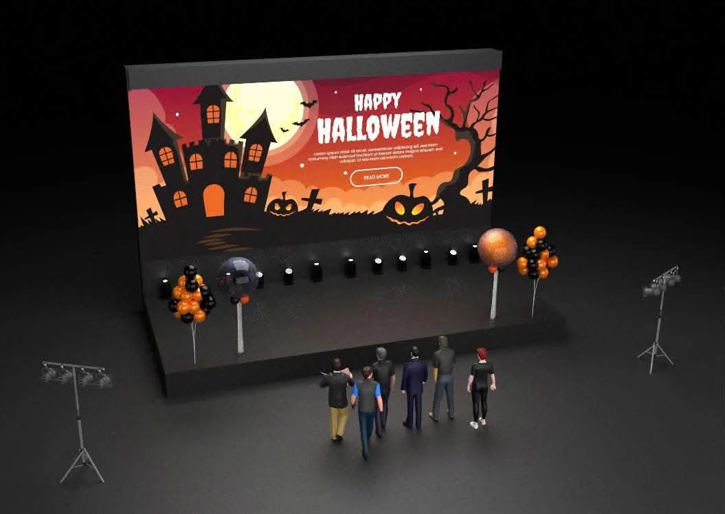 backdrop trang trí Halloween đẹp